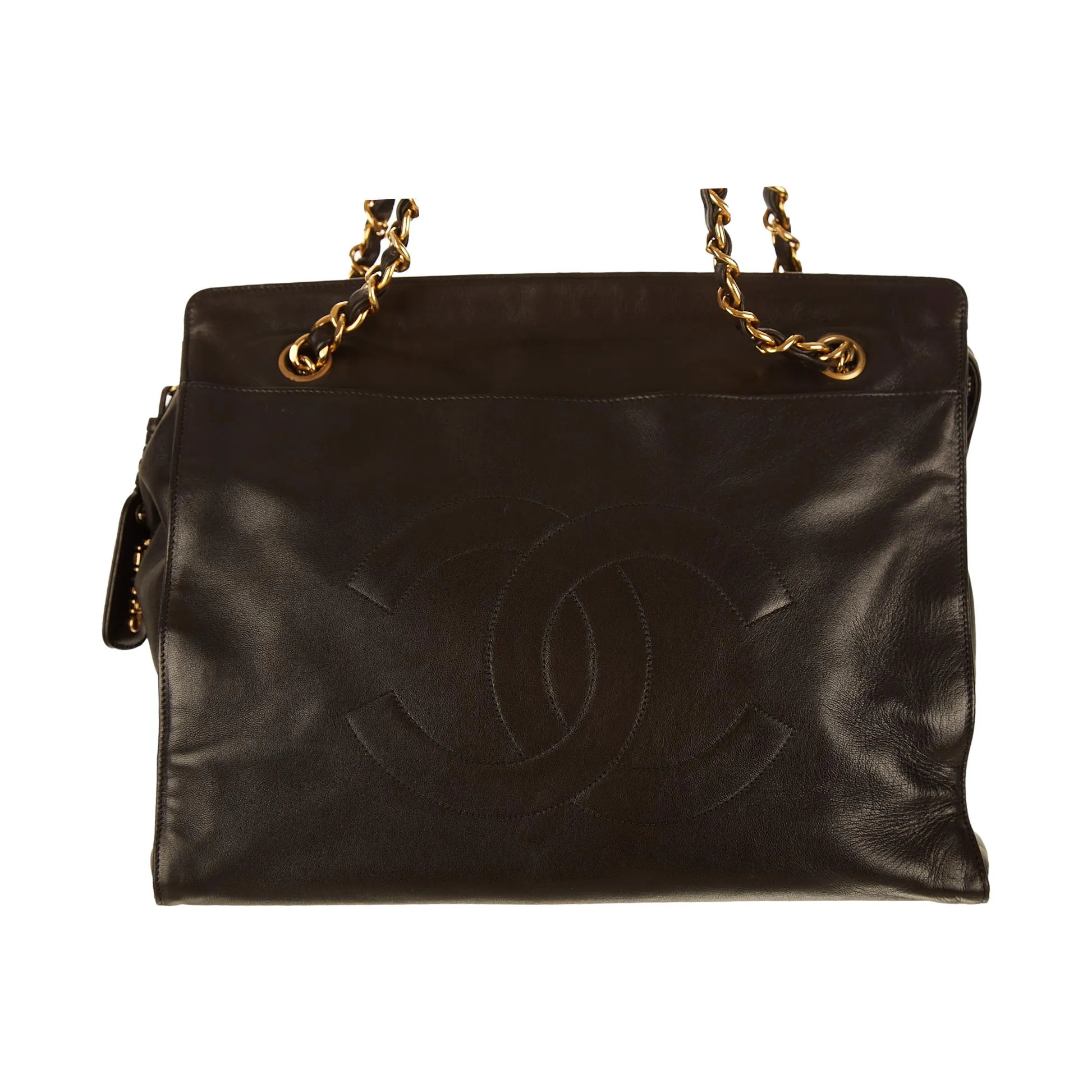 Chanel Black Logo Shoulder Bag
