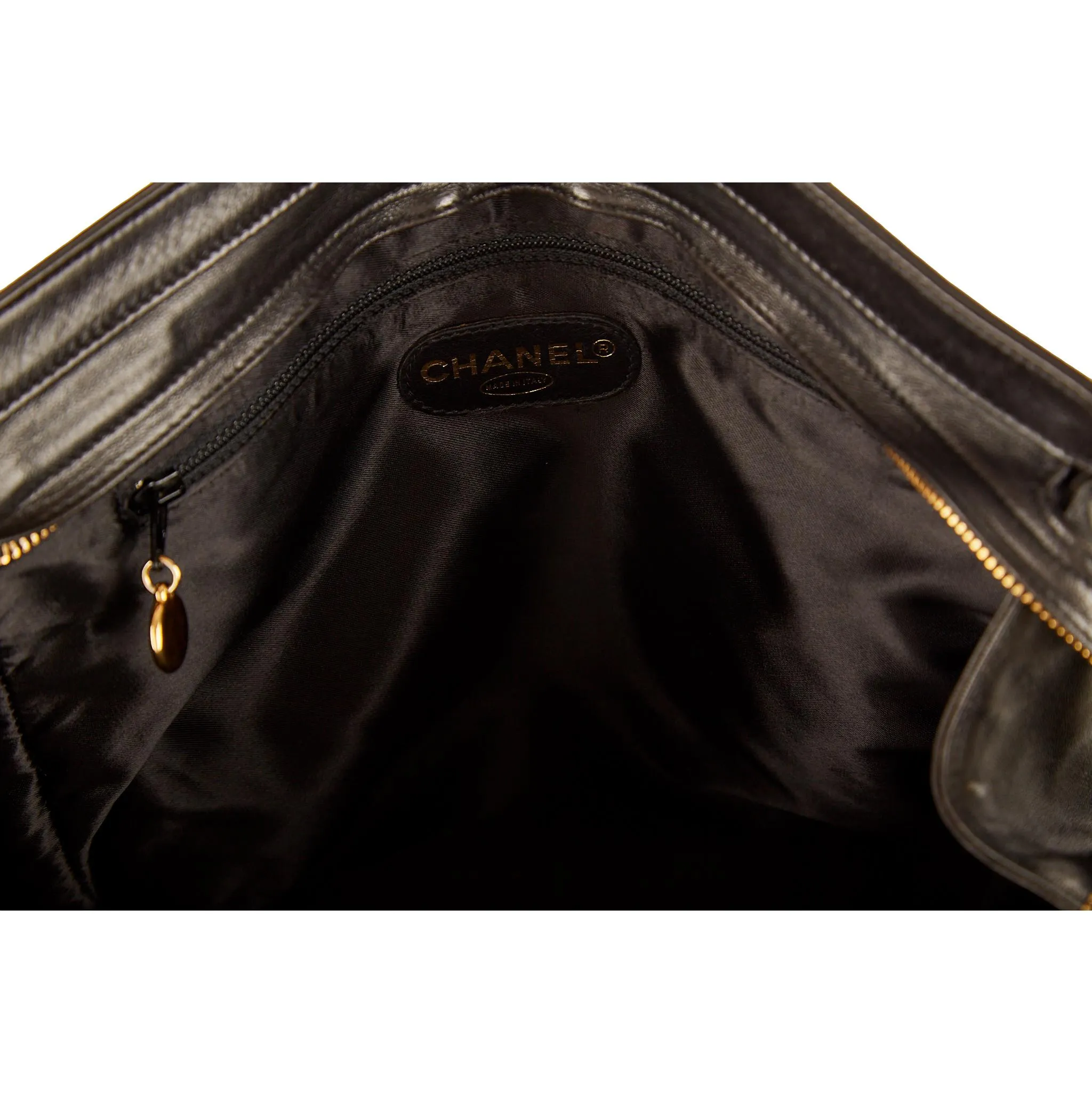 Chanel Black Logo Shoulder Bag