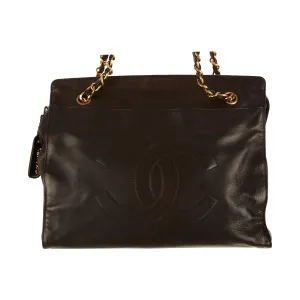 Chanel Black Logo Shoulder Bag