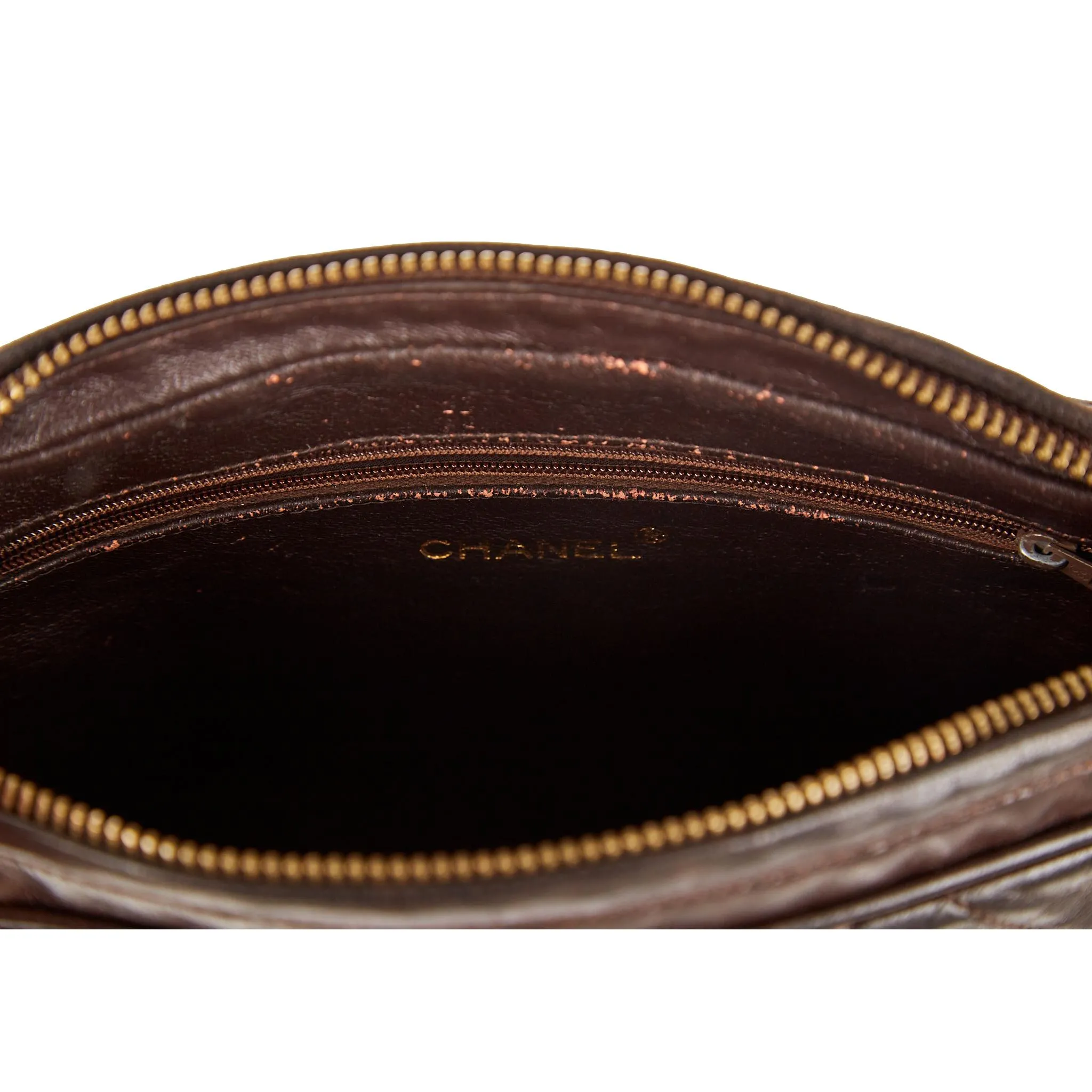 Chanel Brown Logo Tassel Shoulder Bag
