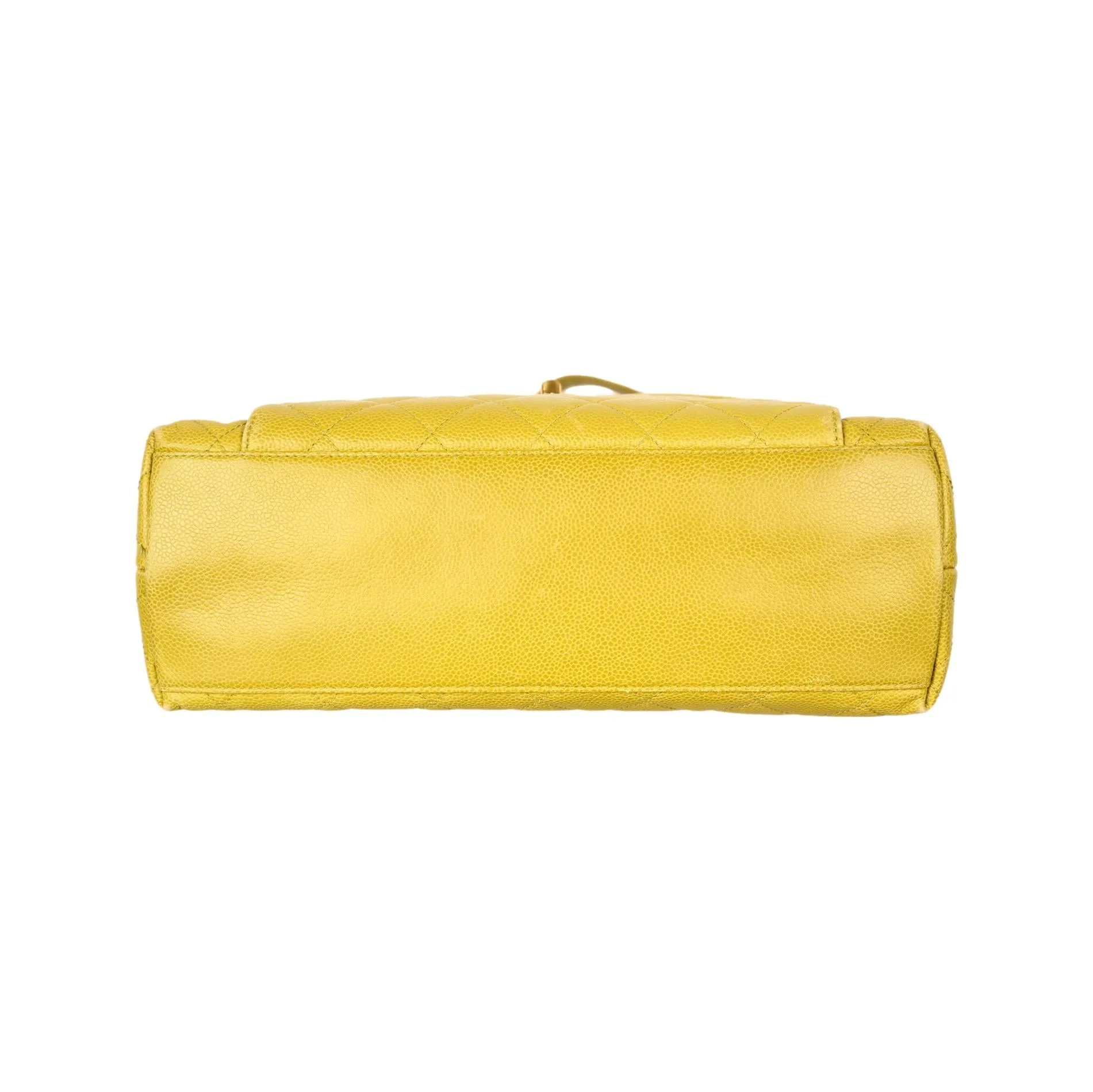 Chanel Lime Green Caviar Oversized Shoulder Bag