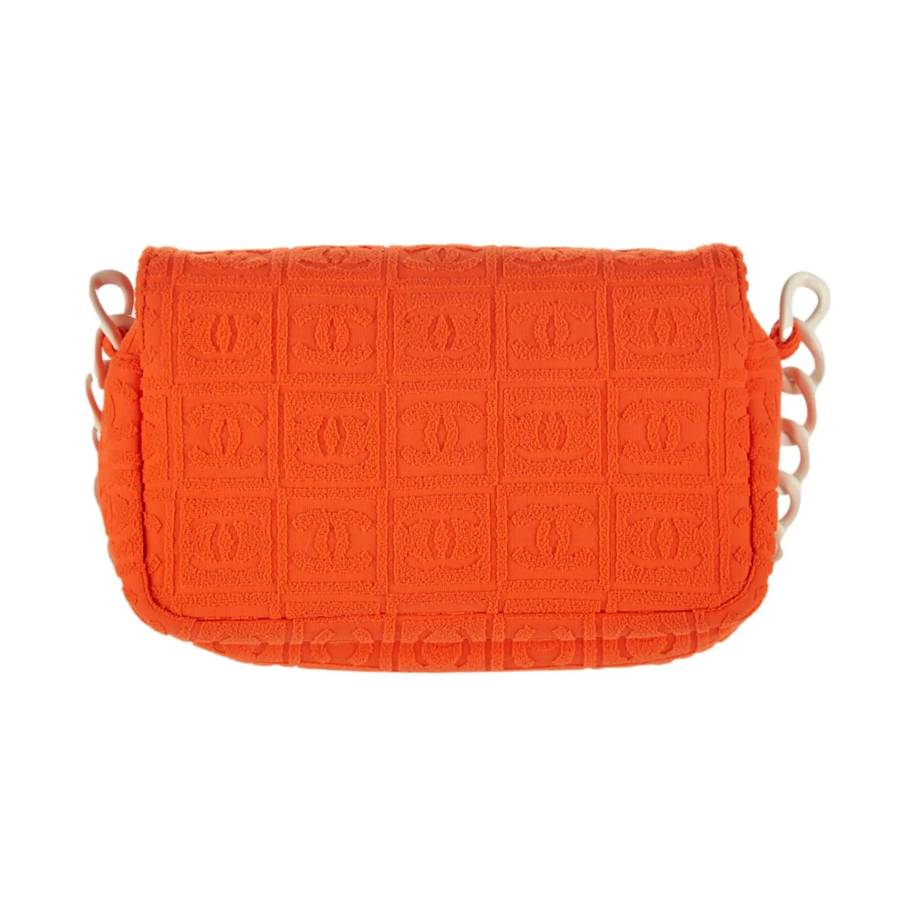 Chanel Orange Terry Cloth Mini Bag