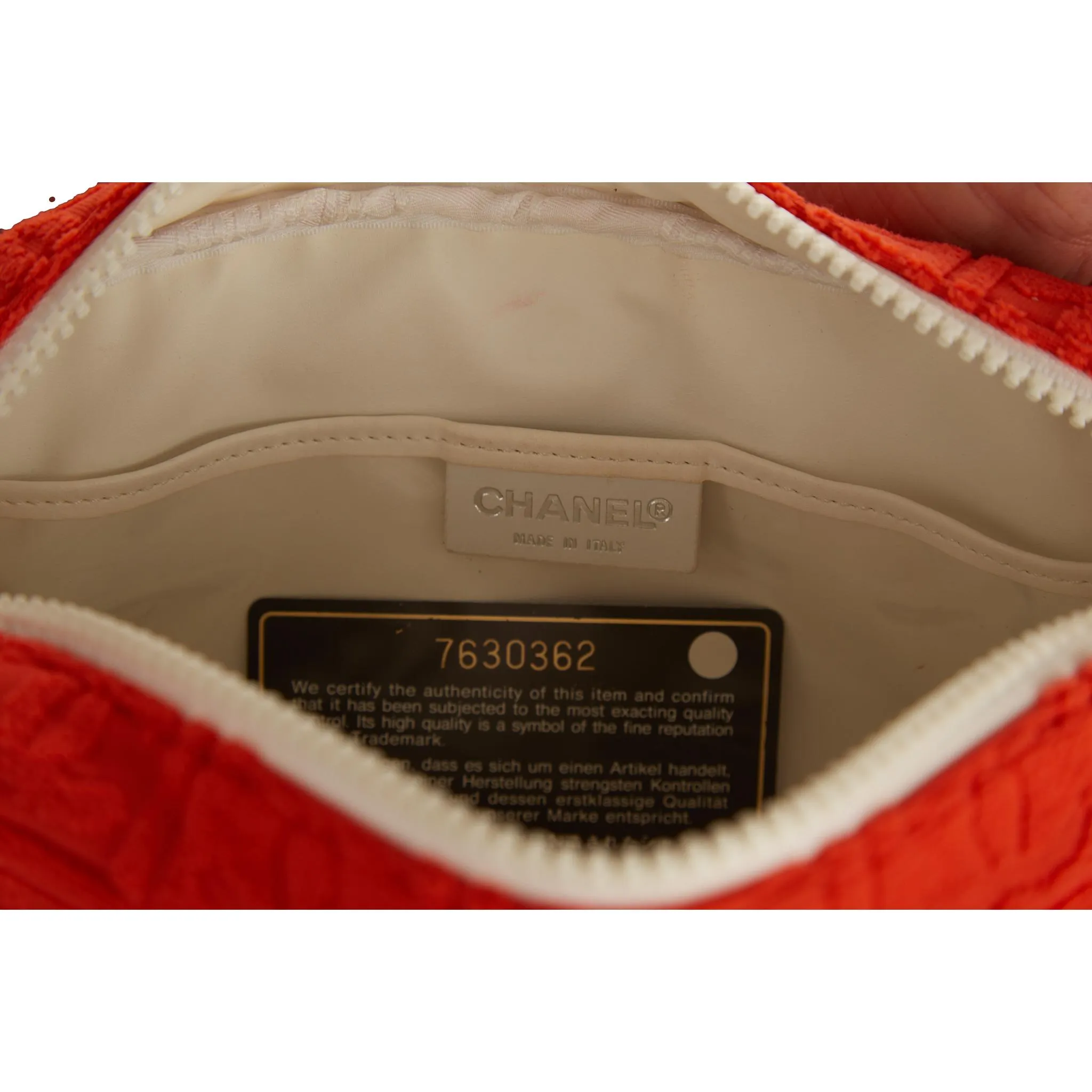 Chanel Orange Terry Cloth Mini Bag