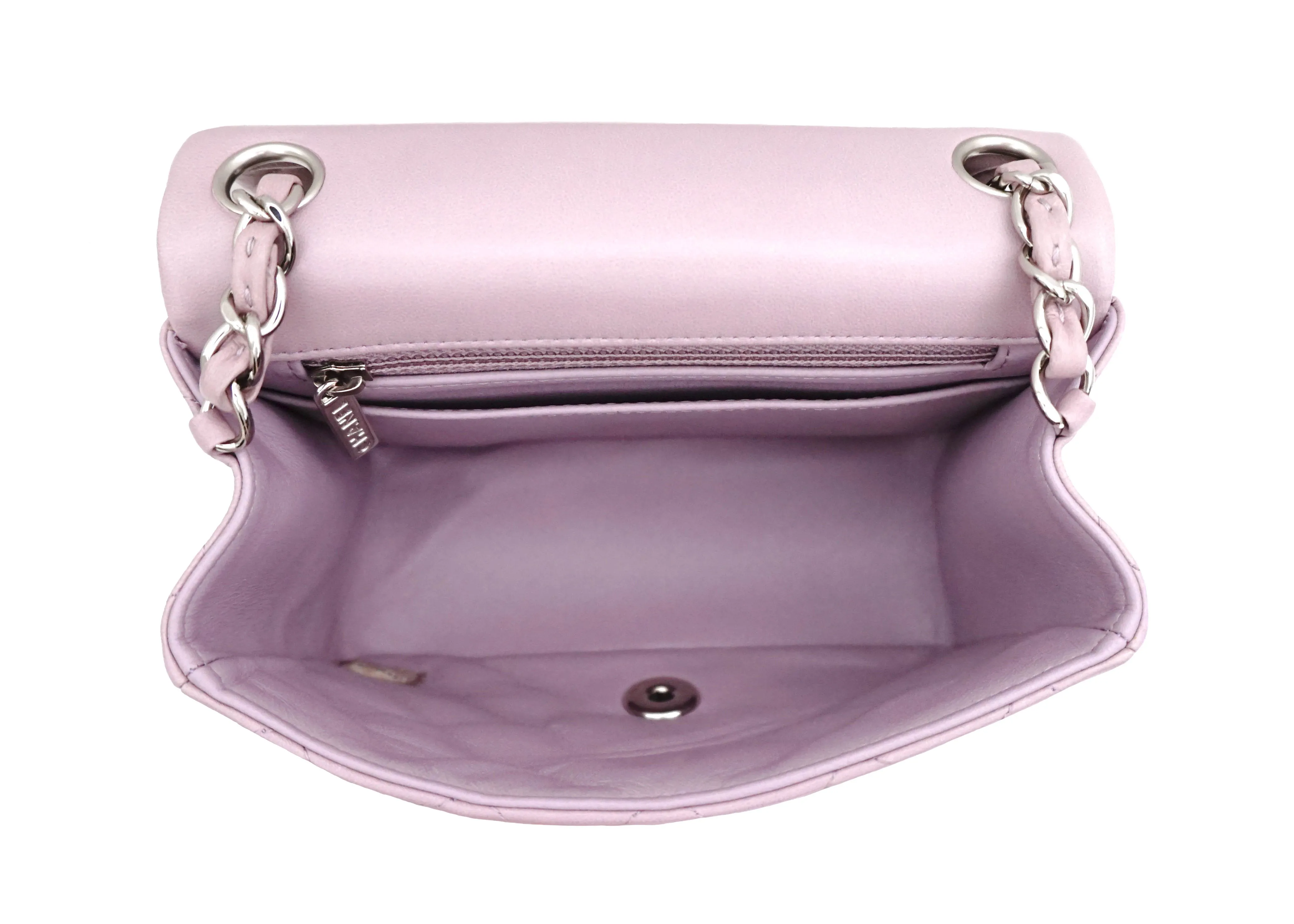 Chanel Rare Lavender Purple Lambskin Square Mini Flap