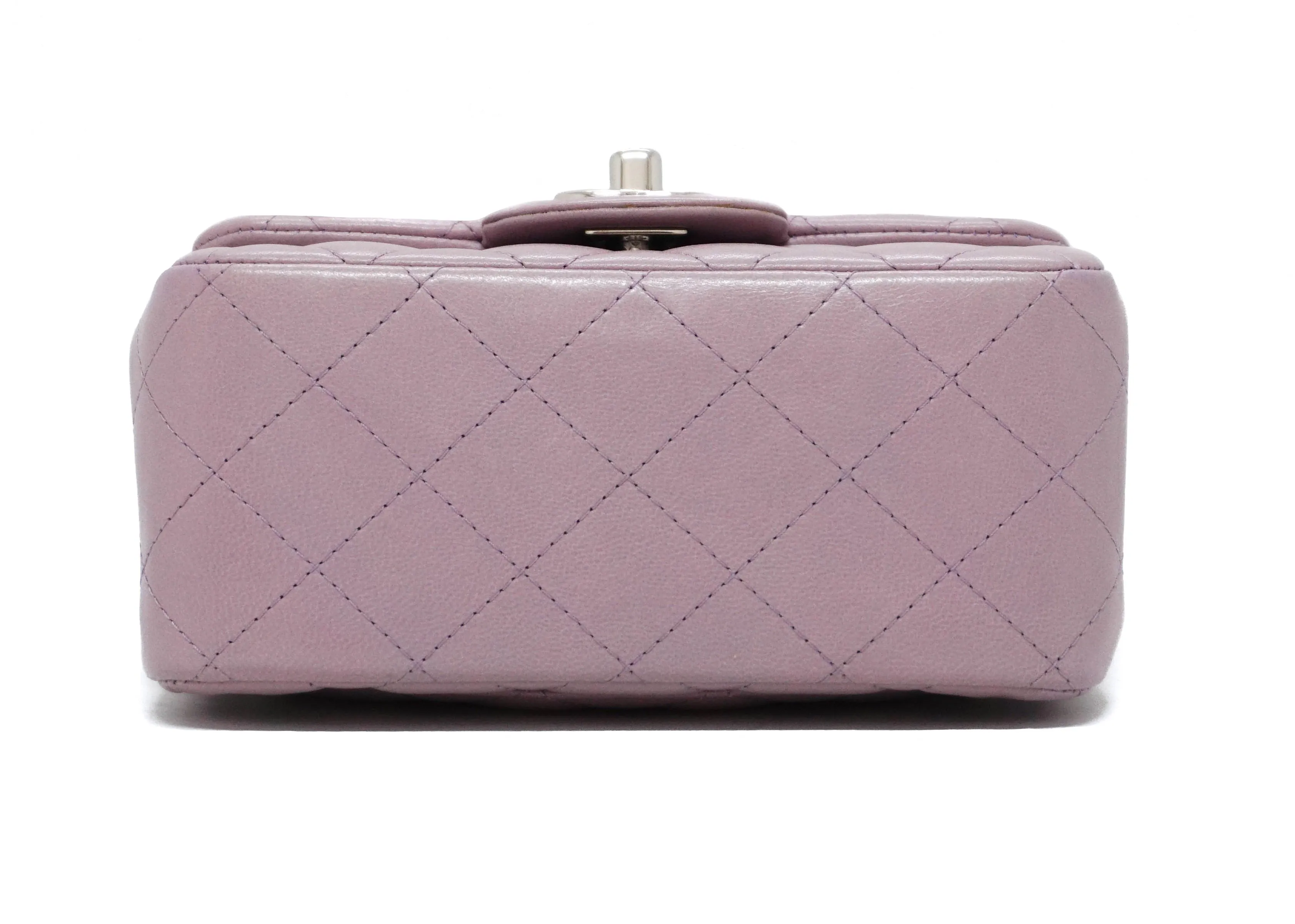 Chanel Rare Lavender Purple Lambskin Square Mini Flap