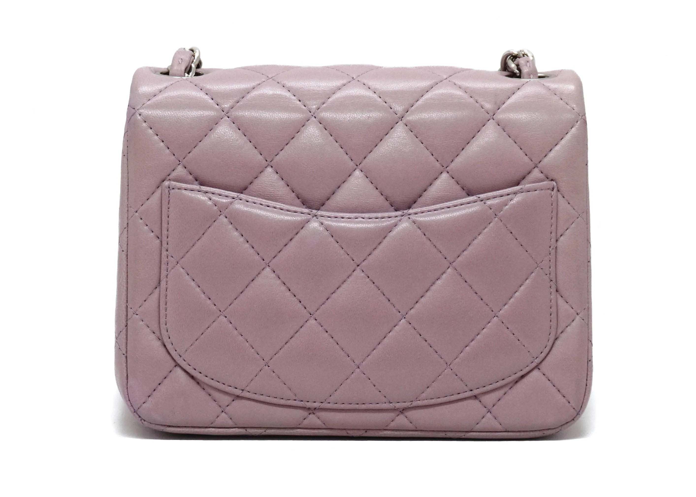 Chanel Rare Lavender Purple Lambskin Square Mini Flap