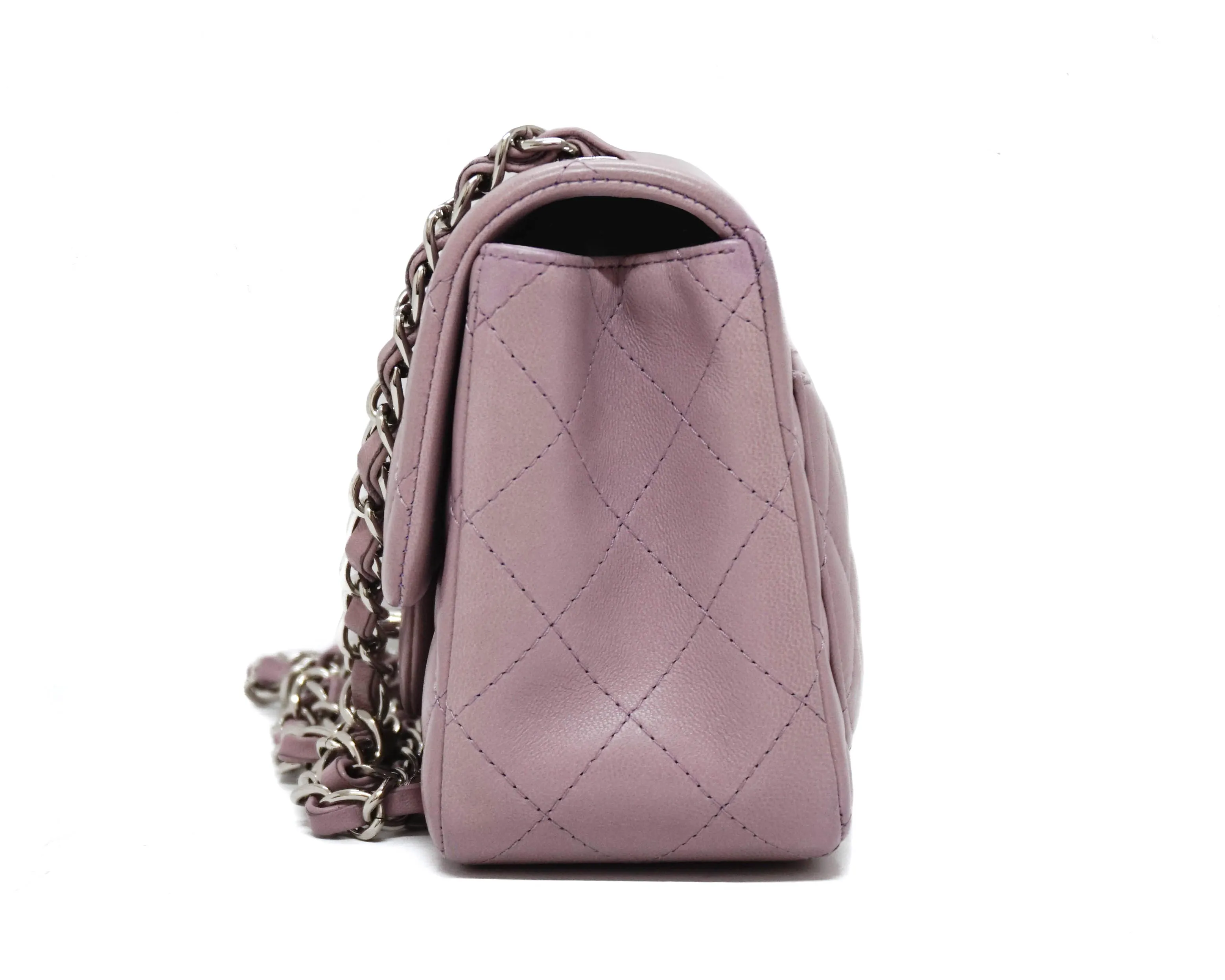 Chanel Rare Lavender Purple Lambskin Square Mini Flap