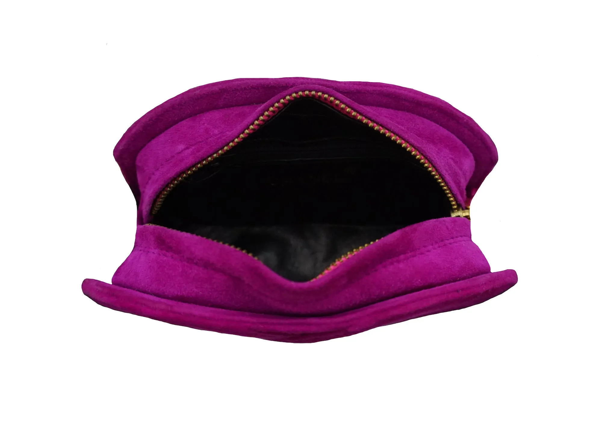 Chanel Vintage Rare Fuchsia Suede Mini Flap