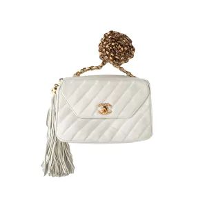 Chanel White Chain Crossbody Bag