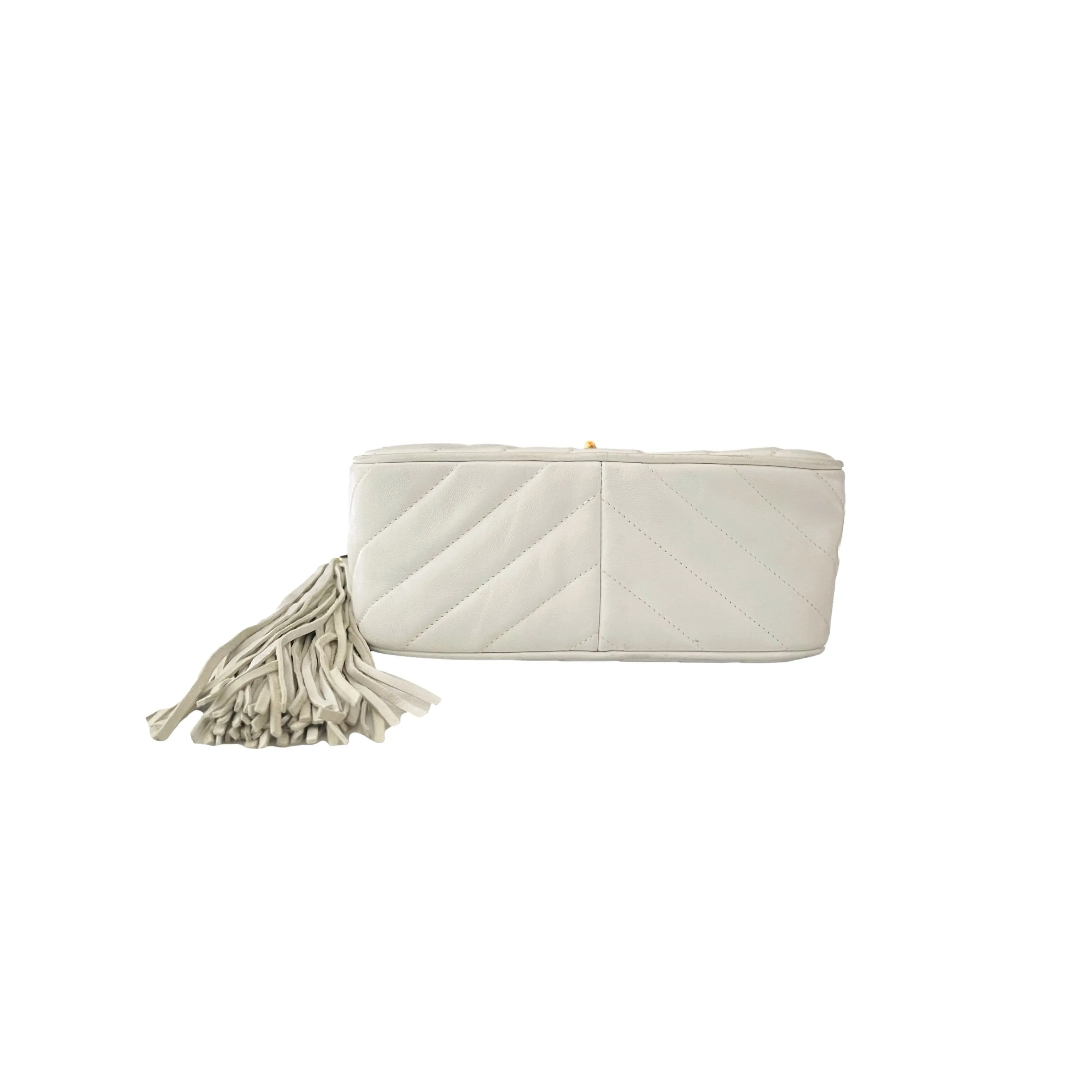 Chanel White Chain Crossbody Bag