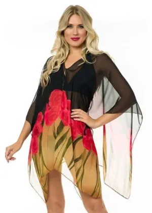 Chiffon Floral Convertible Scarf