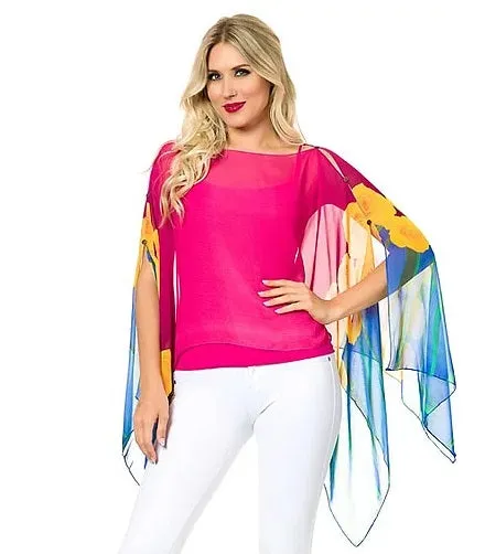 Chiffon Floral Convertible Scarf