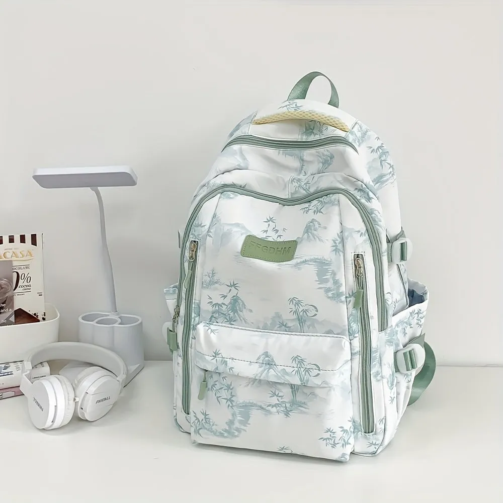 Chinese Style Water Resistant Nylon Backpack Lightweight & Durable Rucksack