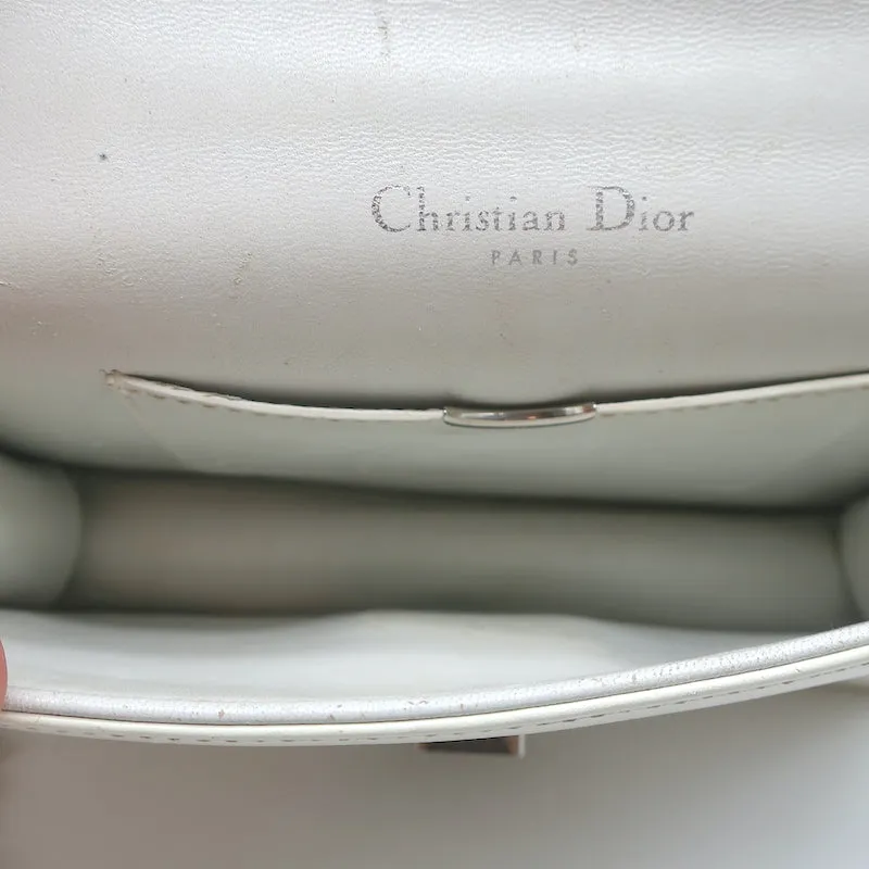 Christian Dior Mini Diorama Bag Cream Floral Print Leather Chain Strap Crossbody