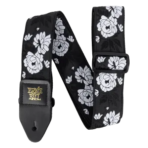 Classic Jacquard Guitar/Bass Strap - Vanilla Rose