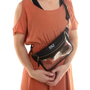 Clear Sylvie Belt Bag - Game Day Stadium Fanny Pack - 3 Colors - Black Red Navy Blue