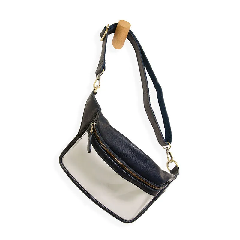 Clear Sylvie Belt Bag - Game Day Stadium Fanny Pack - 3 Colors - Black Red Navy Blue