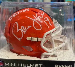 Cleveland Browns Bernie Kosar Hand Signed Autographed Mini Helmet JSA COA