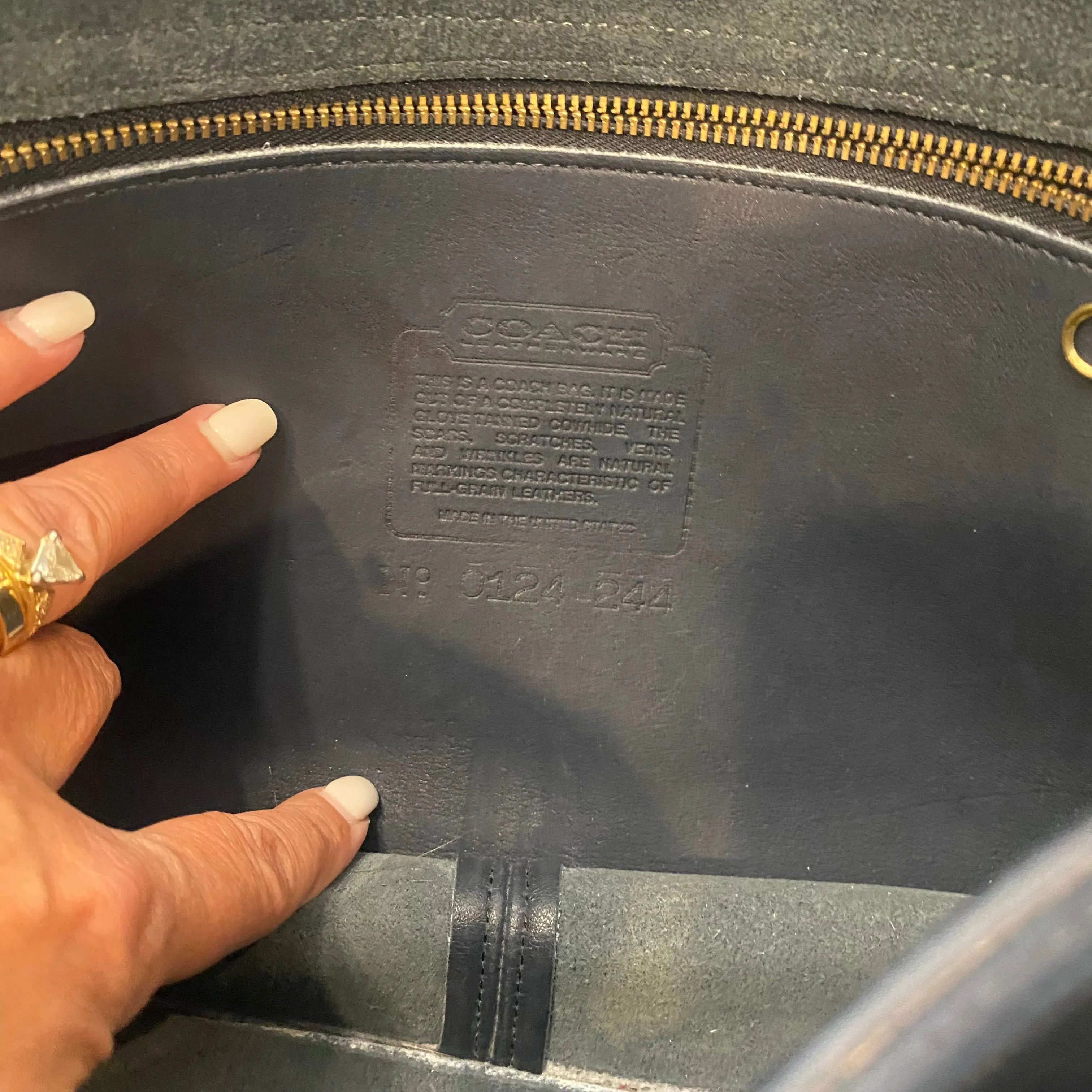 COACH Vintage Convertible Clutch Navy/Black