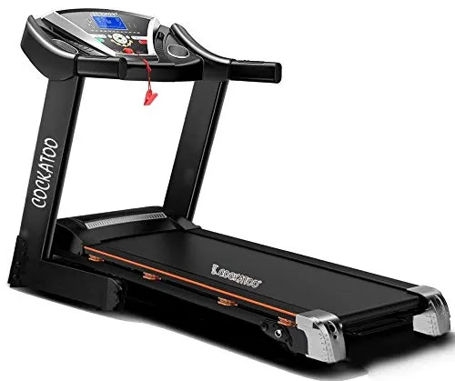 Cockatoo CTM-03 2 HP ( 4 HP Peak) DC-Motorised Treadmill ( Max Speed: 1-14 km/hr , Max Weight: 110 Kg ) with Free Installation Assistance and Fat Measure & Other Features