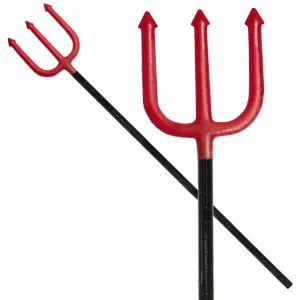 Collapsible Red Trident Pitchfork