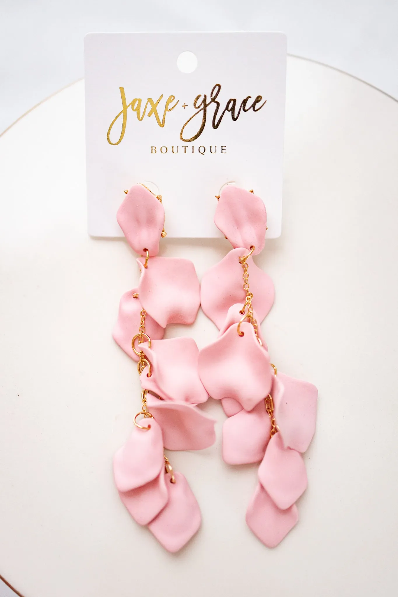 Color Coated Petal Fringe Earrings, VARIOUS