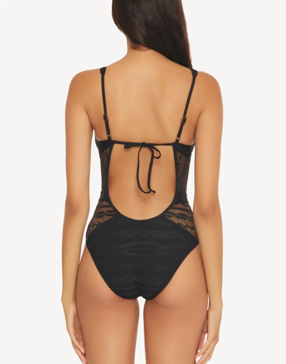 Colour Play Plunge Crochet One Piece