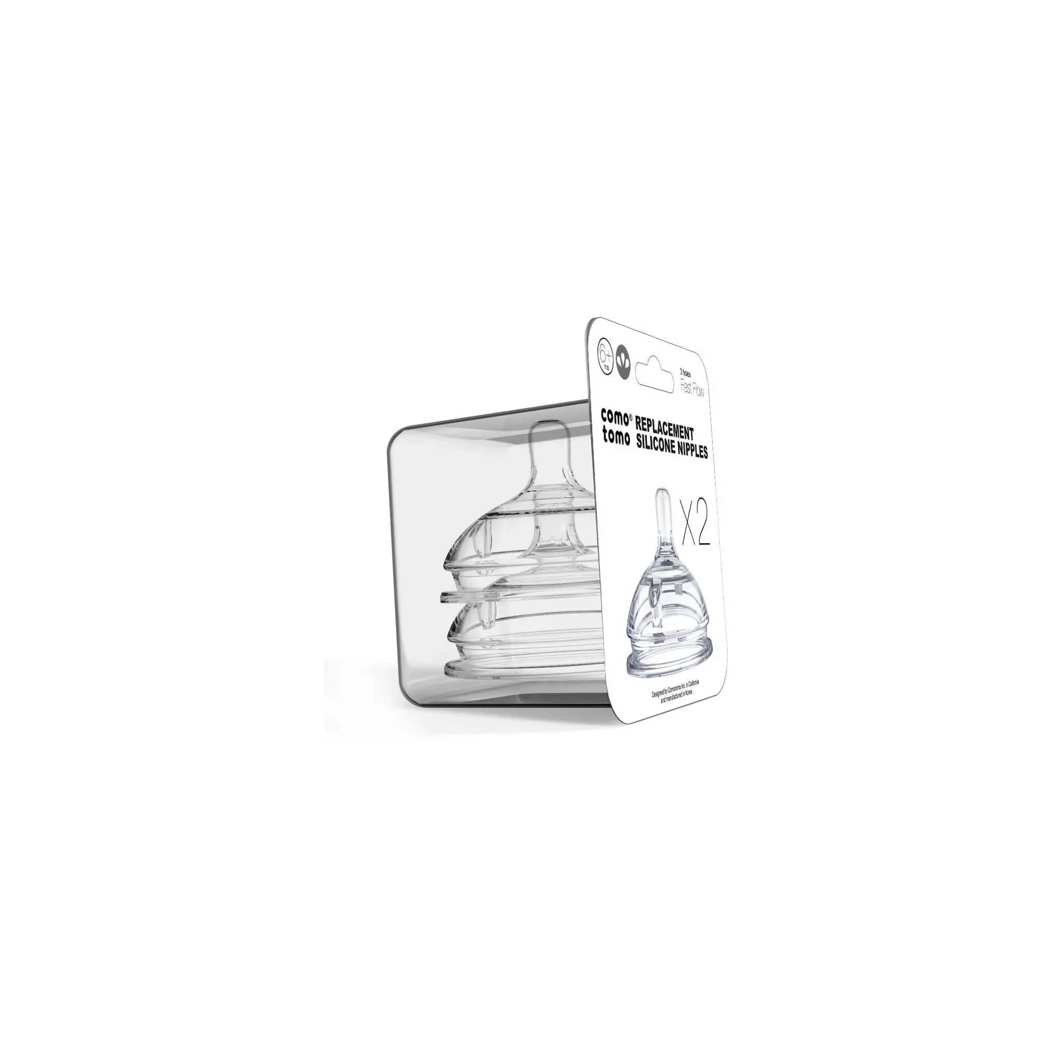 Comotomo Replacement Silicone Nipples (2-Pack)