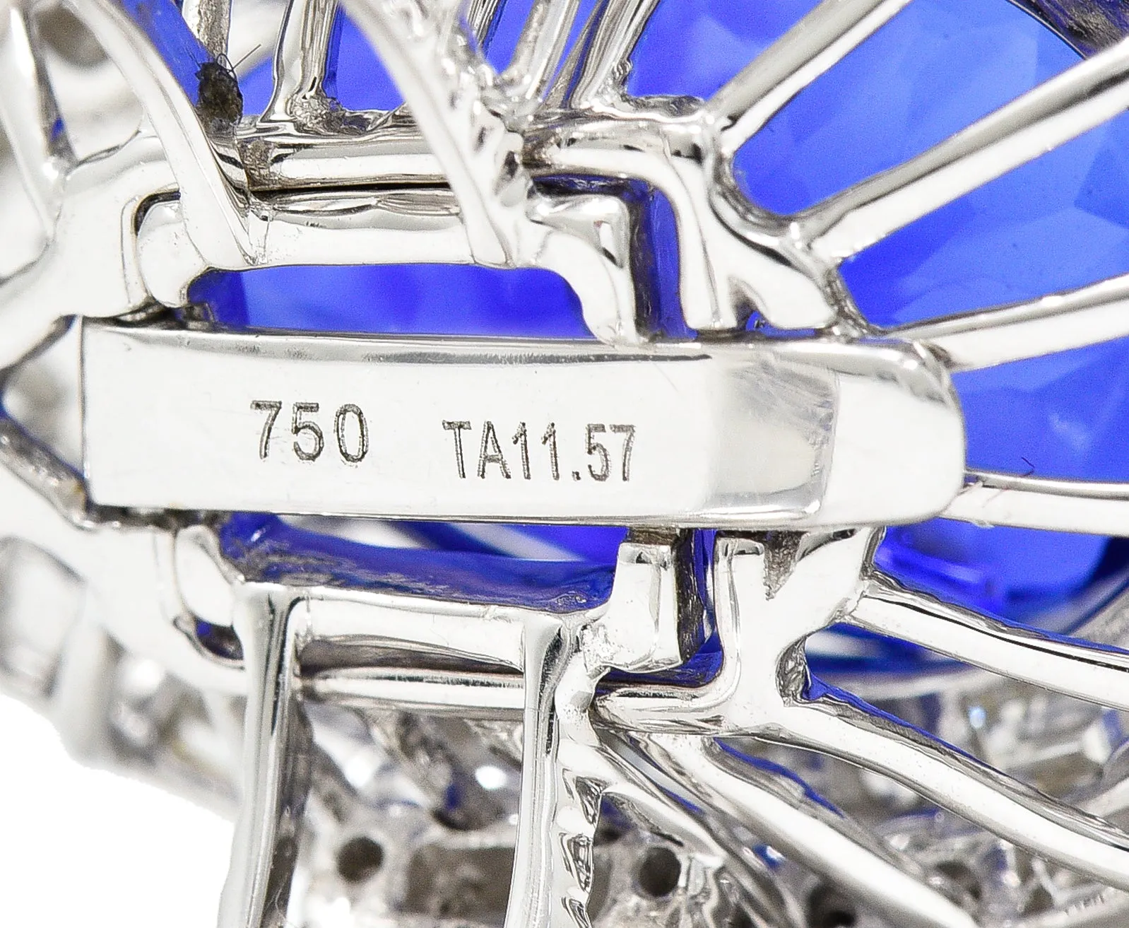 Contemporary 14.22 CTW Pear Cut Tanzanite Diamond 18 Karat White Gold Convertible Pendant Ring