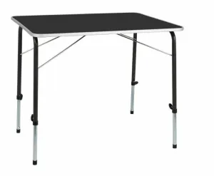 Crusader Adjustable Foldable Legs Compact Camping Table - 80Cm X 60Cm Durable