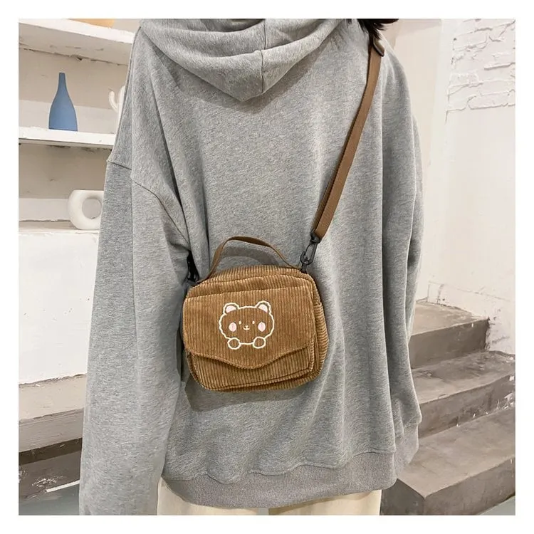 Cute Canvas Zipper Shoulder Bag