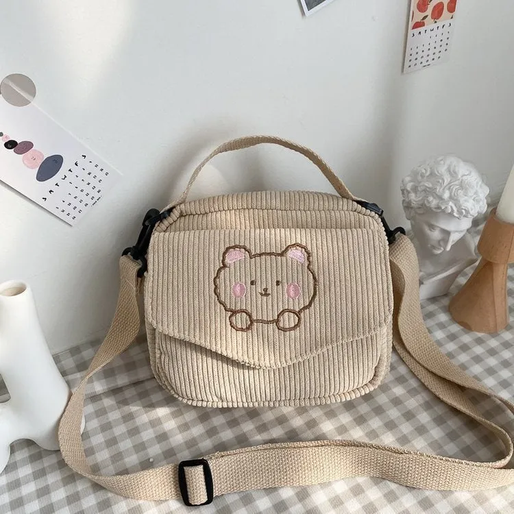 Cute Canvas Zipper Shoulder Bag