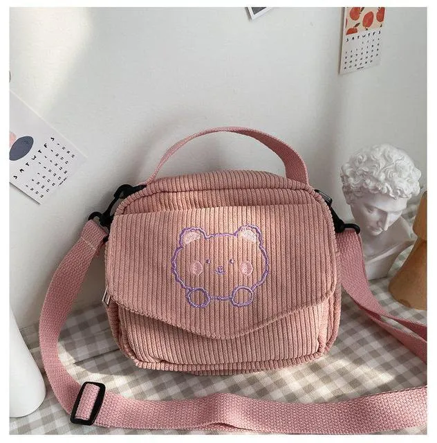 Cute Canvas Zipper Shoulder Bag