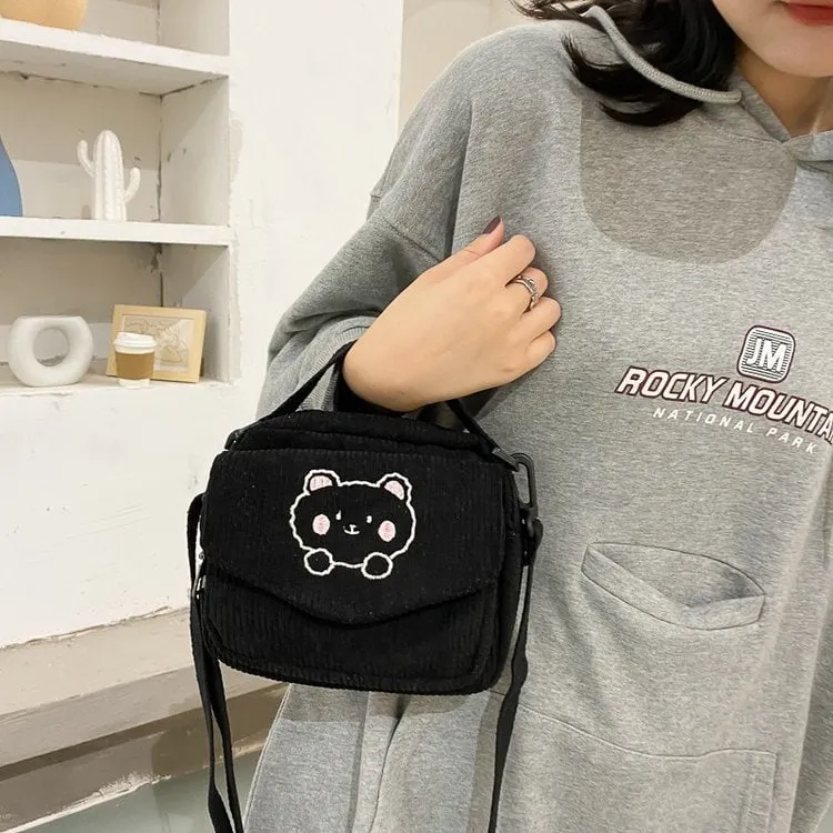 Cute Canvas Zipper Shoulder Bag