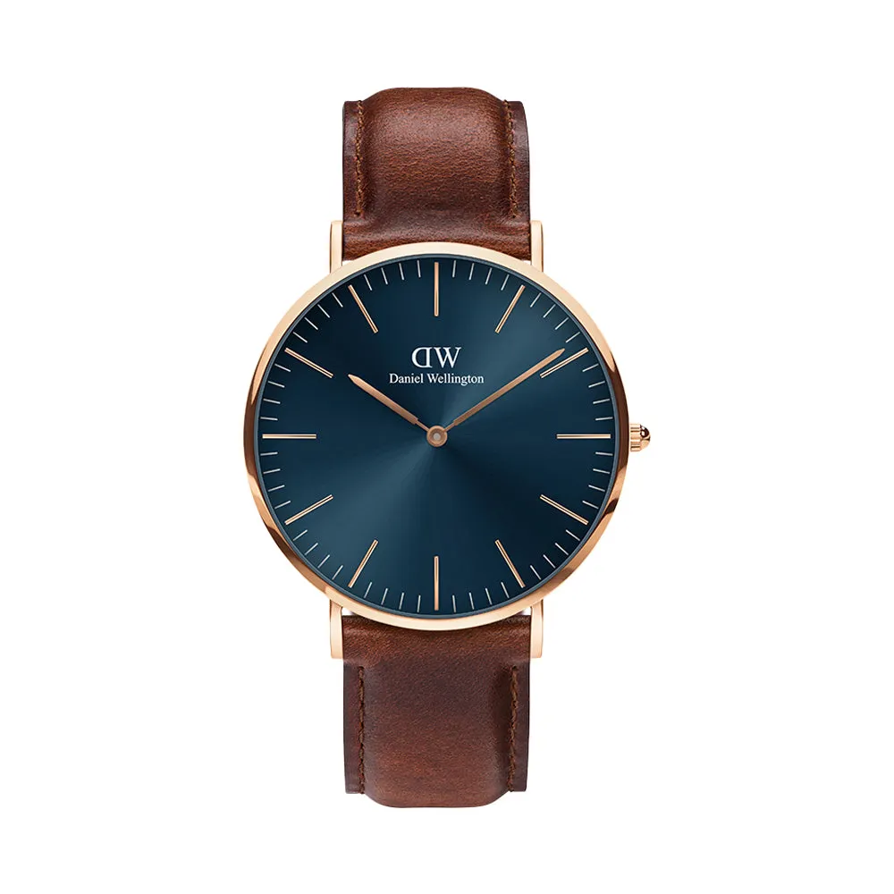 Daniel Wellington Men's Watch Rose Gold Tone Case Quartz