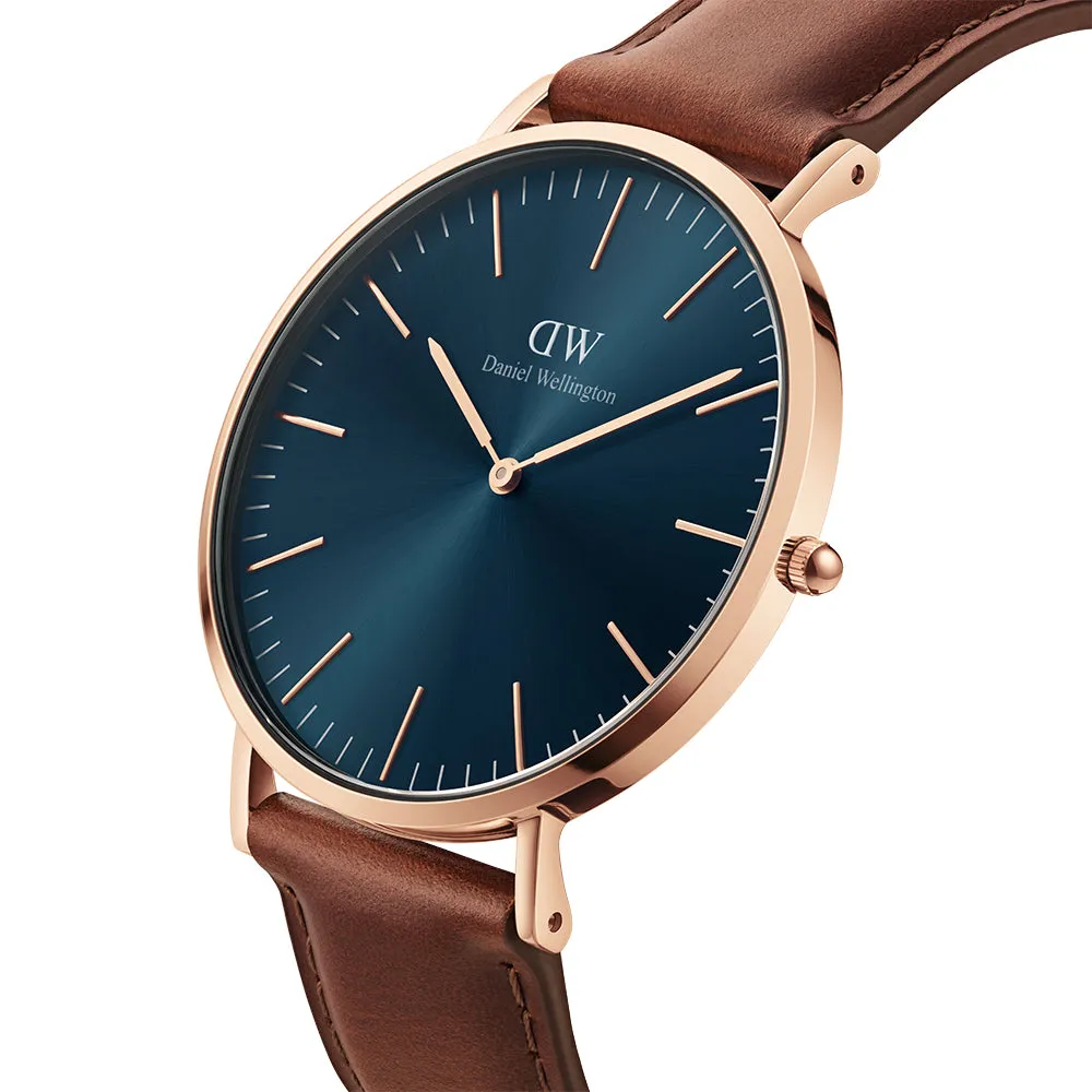 Daniel Wellington Men's Watch Rose Gold Tone Case Quartz