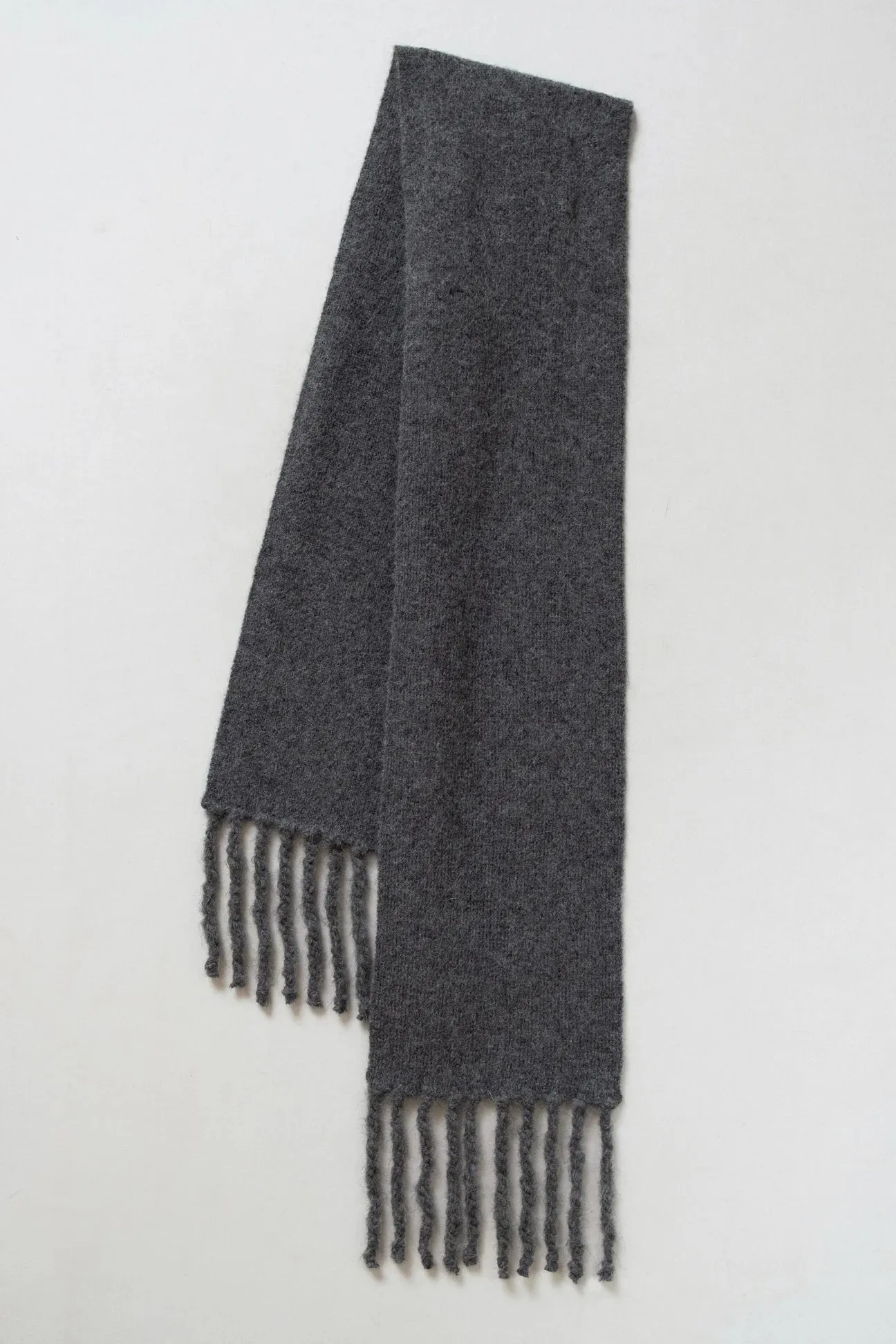 Dark Grey Fringe Scarf