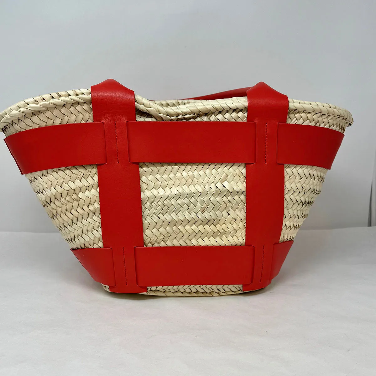 Demellier Straw Bucket Bag