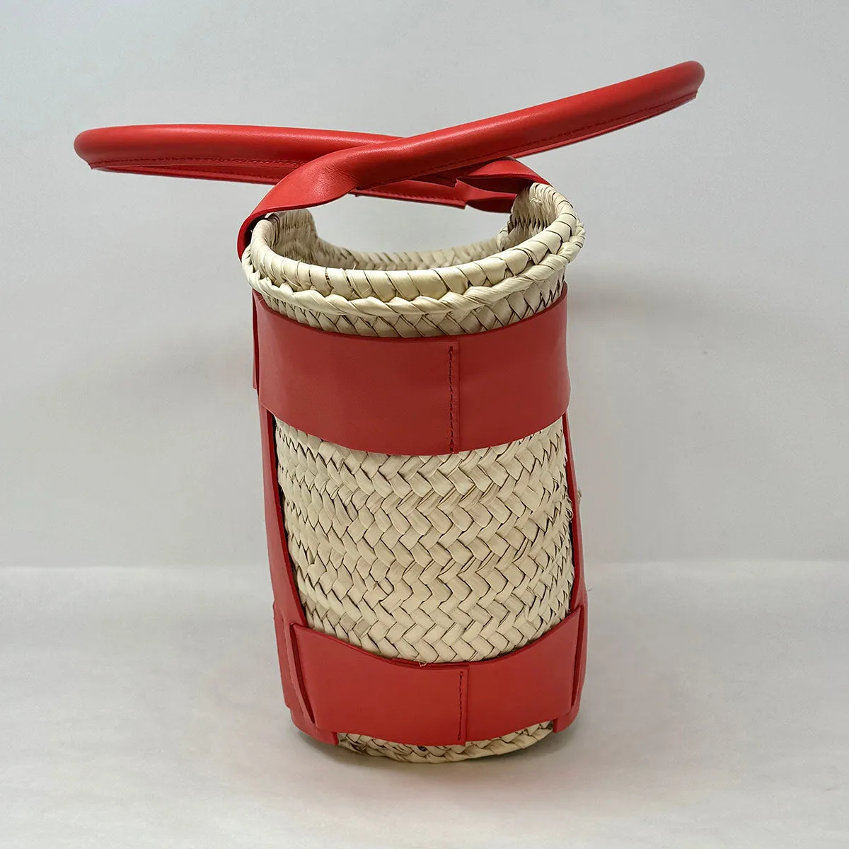 Demellier Straw Bucket Bag