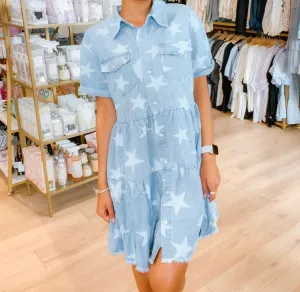 Denim Star Button Down