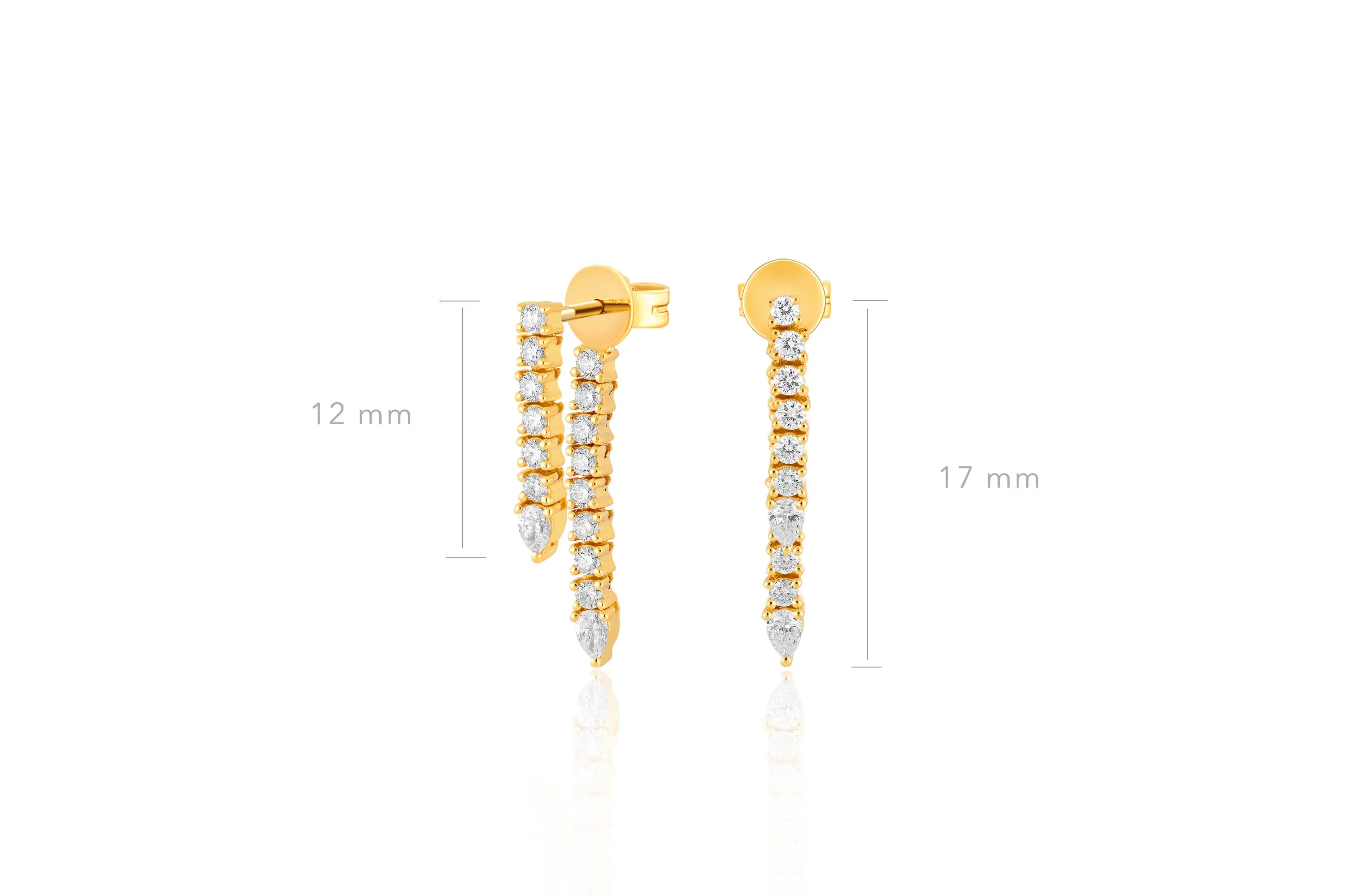 Diamond Teardrop Fringe Earring