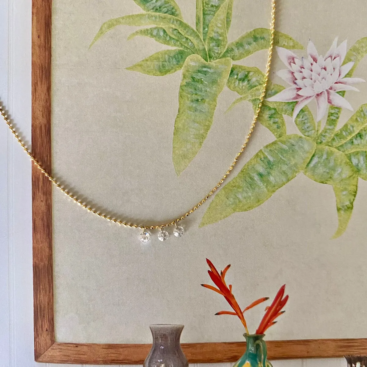 Diamond Trio Drop Necklace