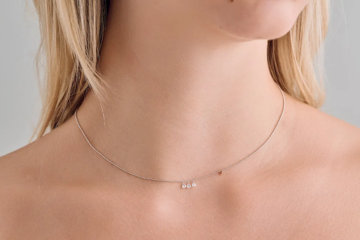 Diamond Trio Drop Necklace