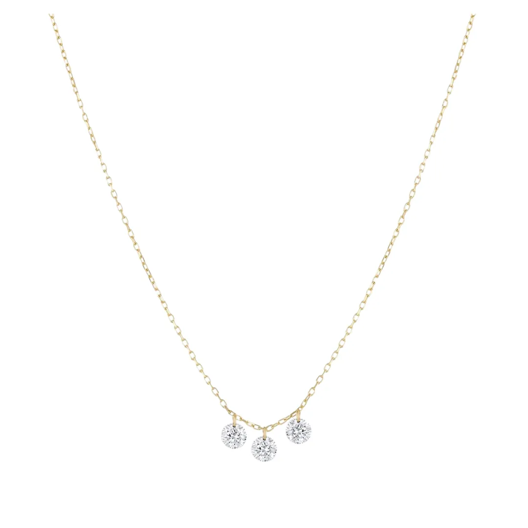 Diamond Trio Drop Necklace
