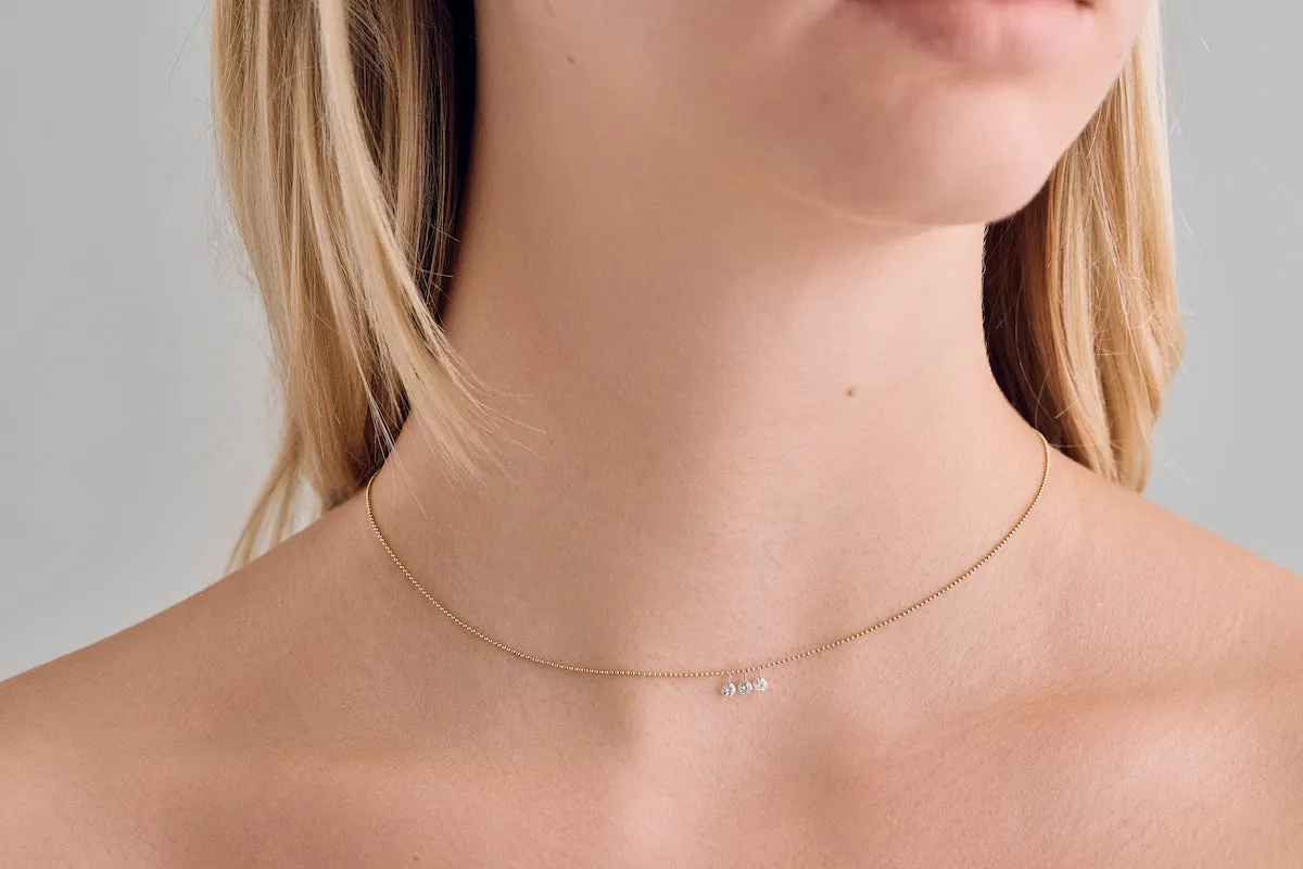 Diamond Trio Drop Necklace