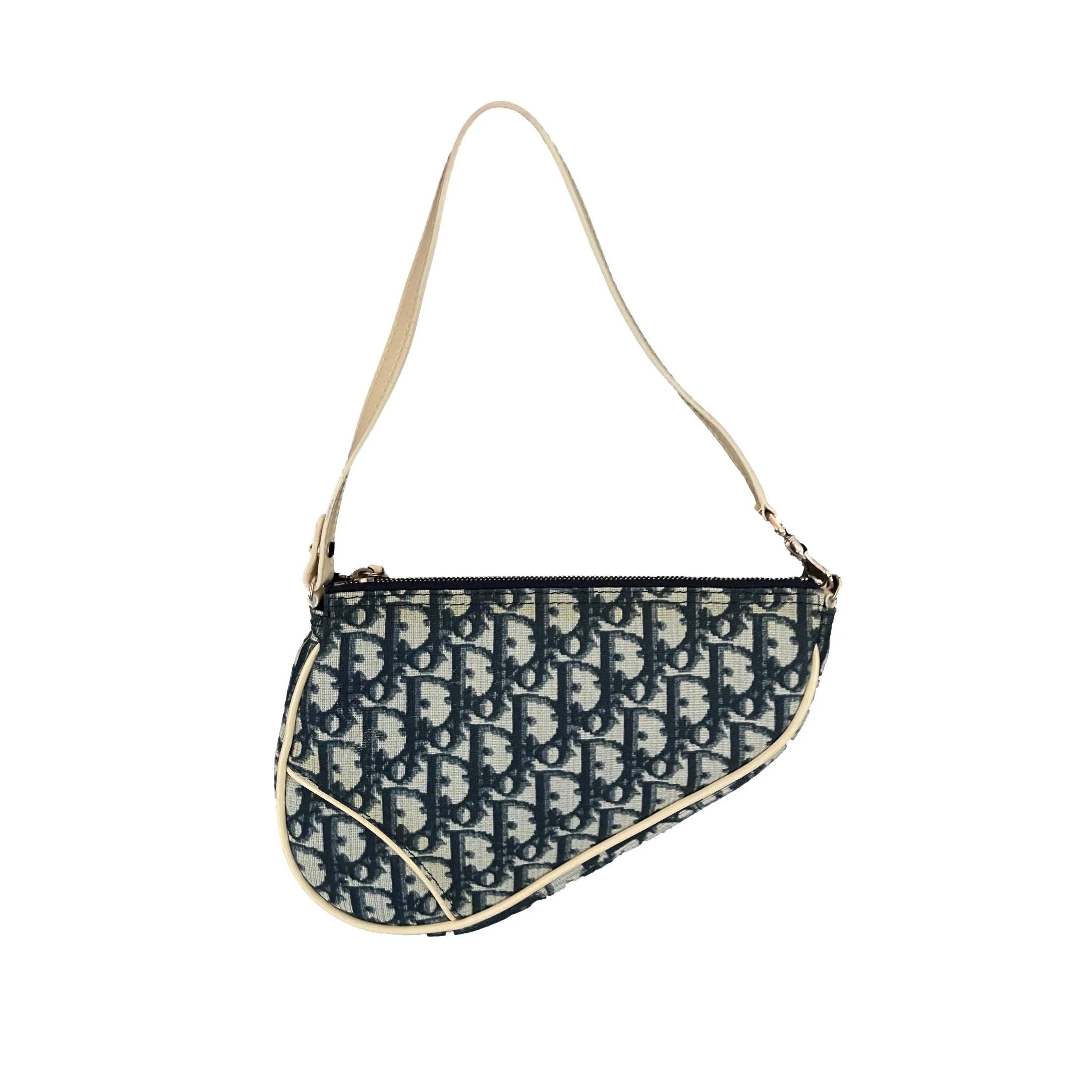 Dior Blue Monogram Mini Saddle Bag