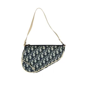 Dior Blue Monogram Mini Saddle Bag