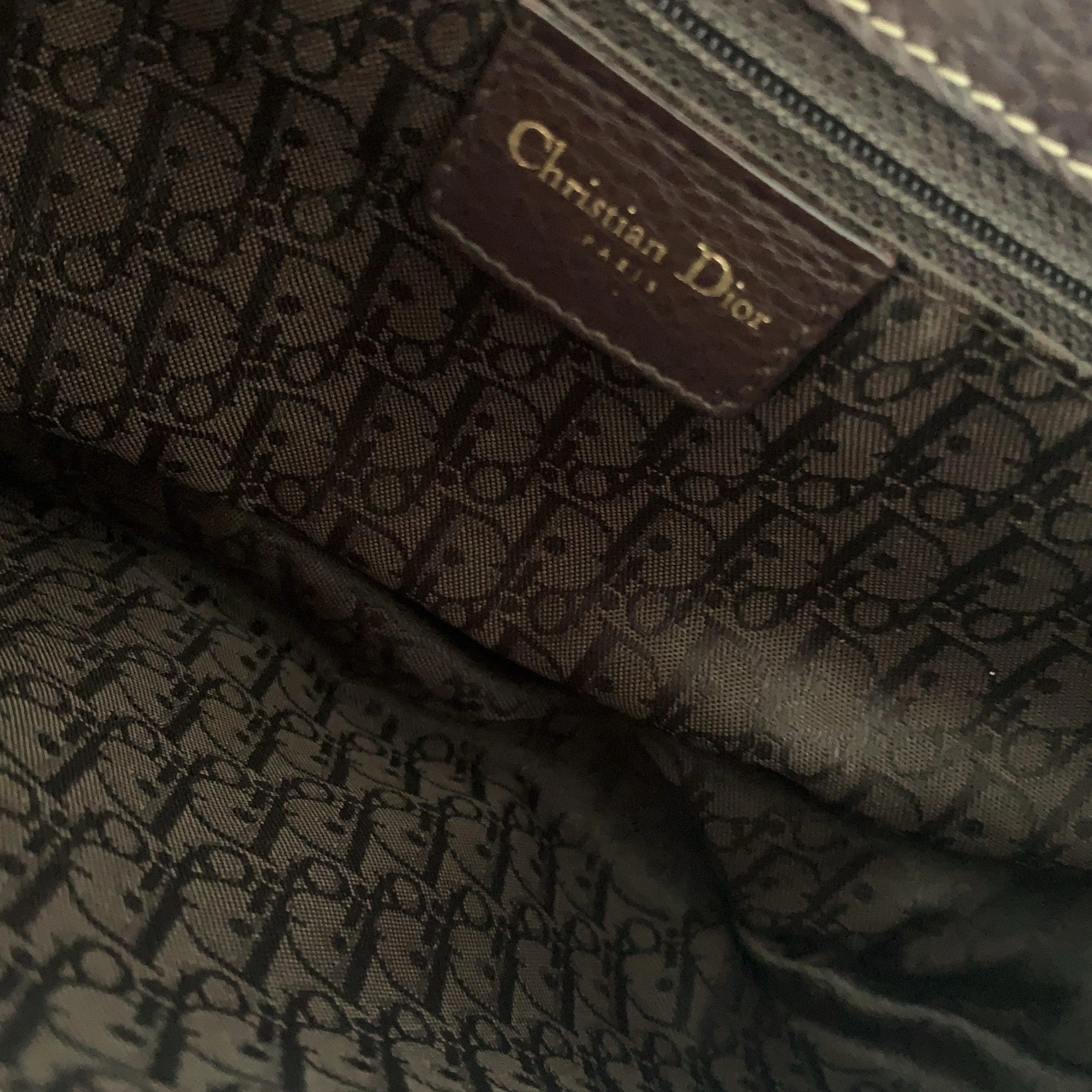 Dior Brown Leather Saddle Bag