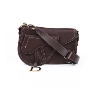 Dior Brown Leather Saddle Bag