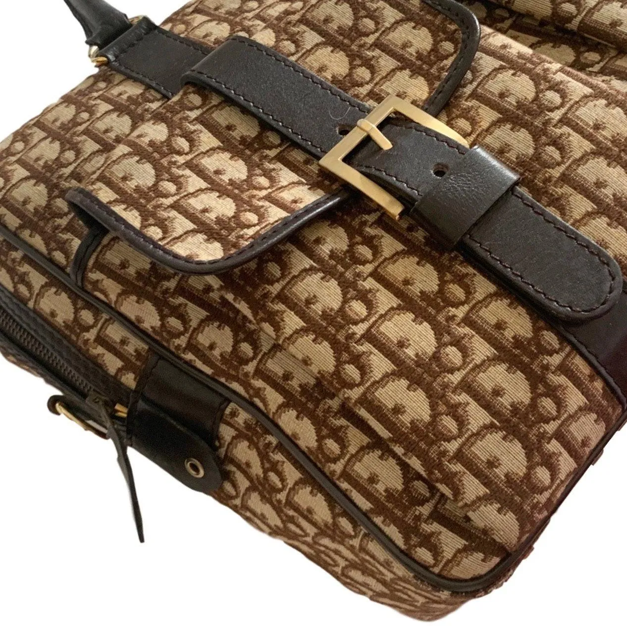 Dior Brown Oversized Top Handle Bag